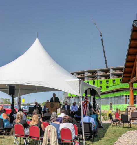 Saganing Eagles Landing Casino, Topping Out Ceremony 