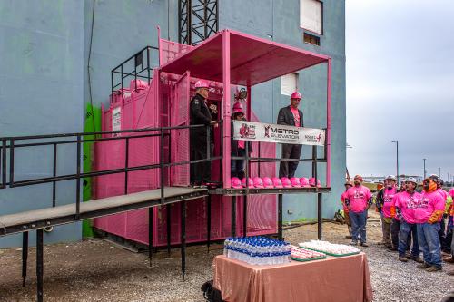 Pink Elevator Ribbon Cutting Ceremony